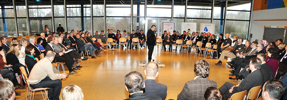 Landrat Gerhard Wägemann bei der Open-Space-Konferenz