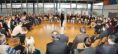 Landrat Gerhard Wägemann bei der Open-Space-Konferenz