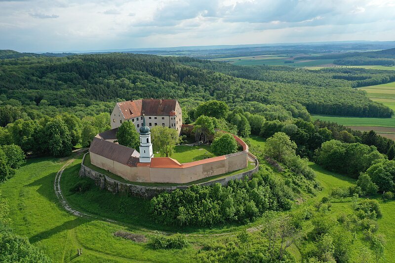 Luftaufnahme Schloss Spielberg